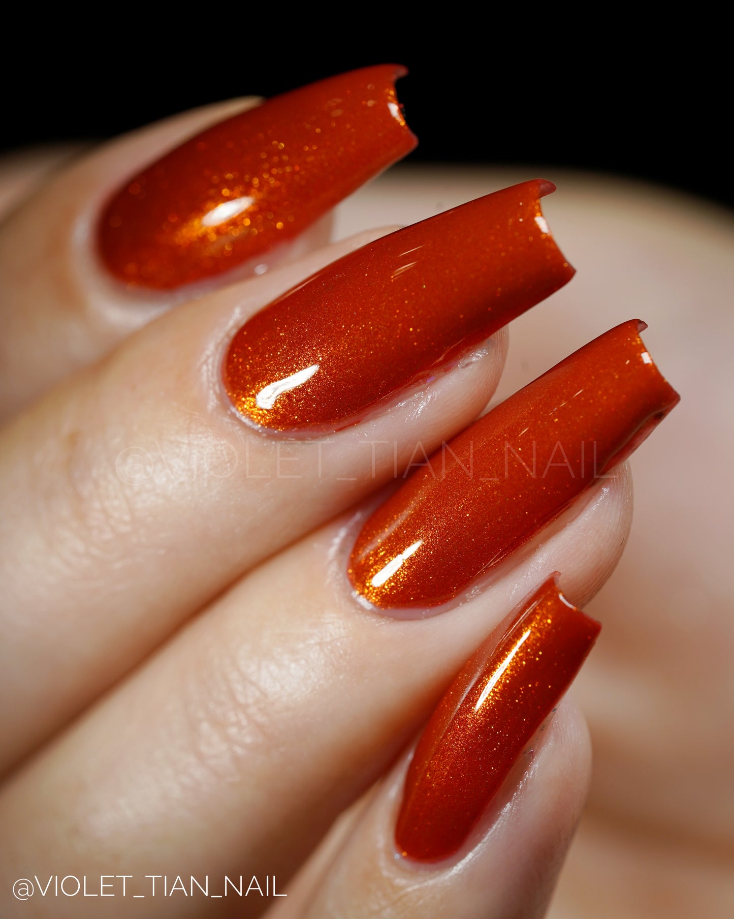 Orange Stage Blood Nail Polish